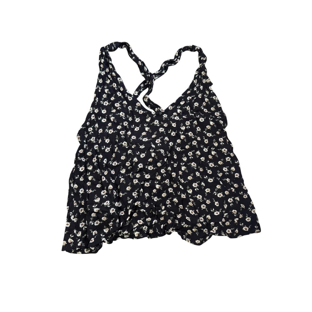 Sadie & Sage Floral Cami Tank Top Women Knotted Strap Boho Hippie Cottagecore S